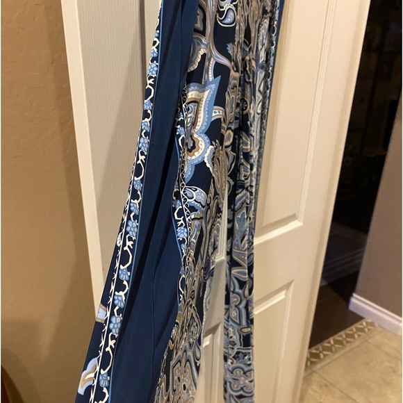 PANTS, INC International Concepts Brand, Size XS navy blue and baby blue print - Picture 5 of 10